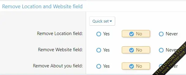 [cXF] Remove Location, Website and About you field.webp